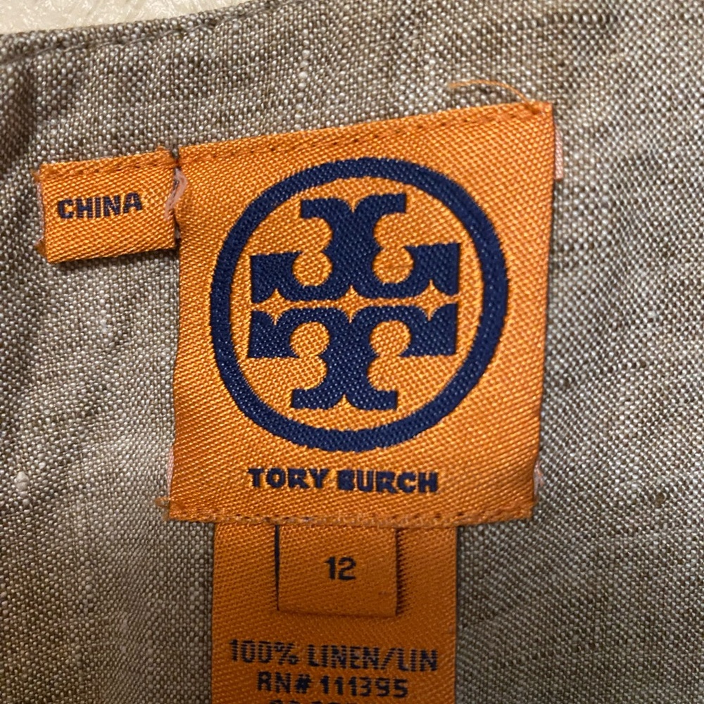 Tory Burch Linen Sleeveless Tunic Size Large ~ New Without Tag - Picture 3 of 6
